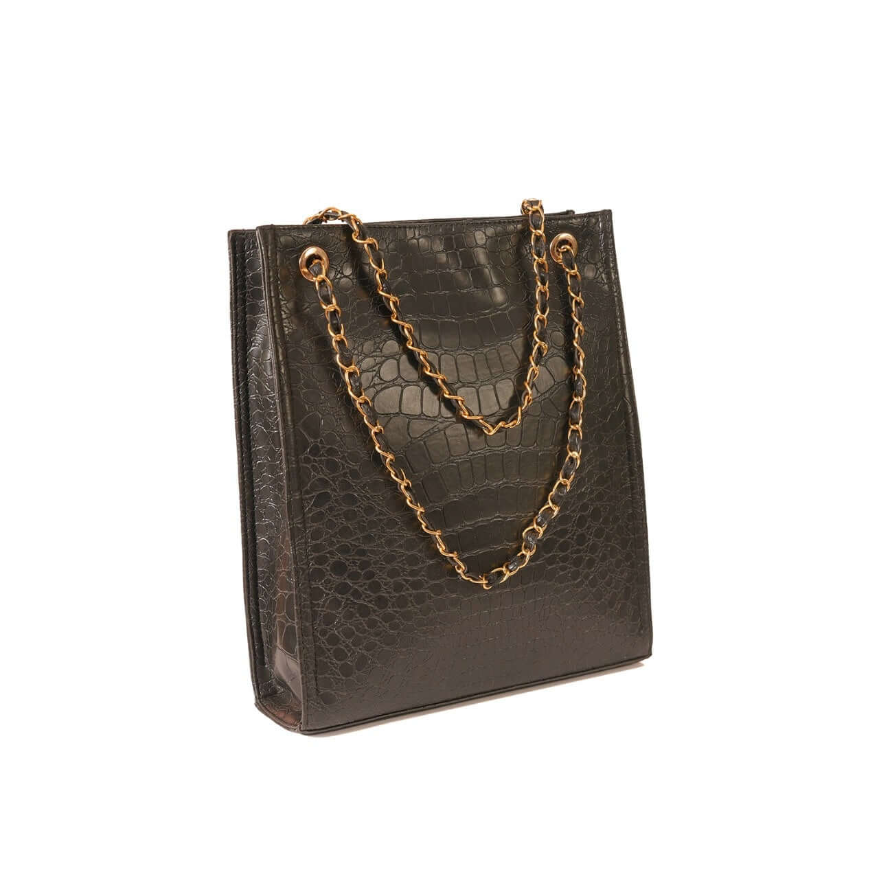 Long Crocodile Black women's tote bag in black by Bag X
