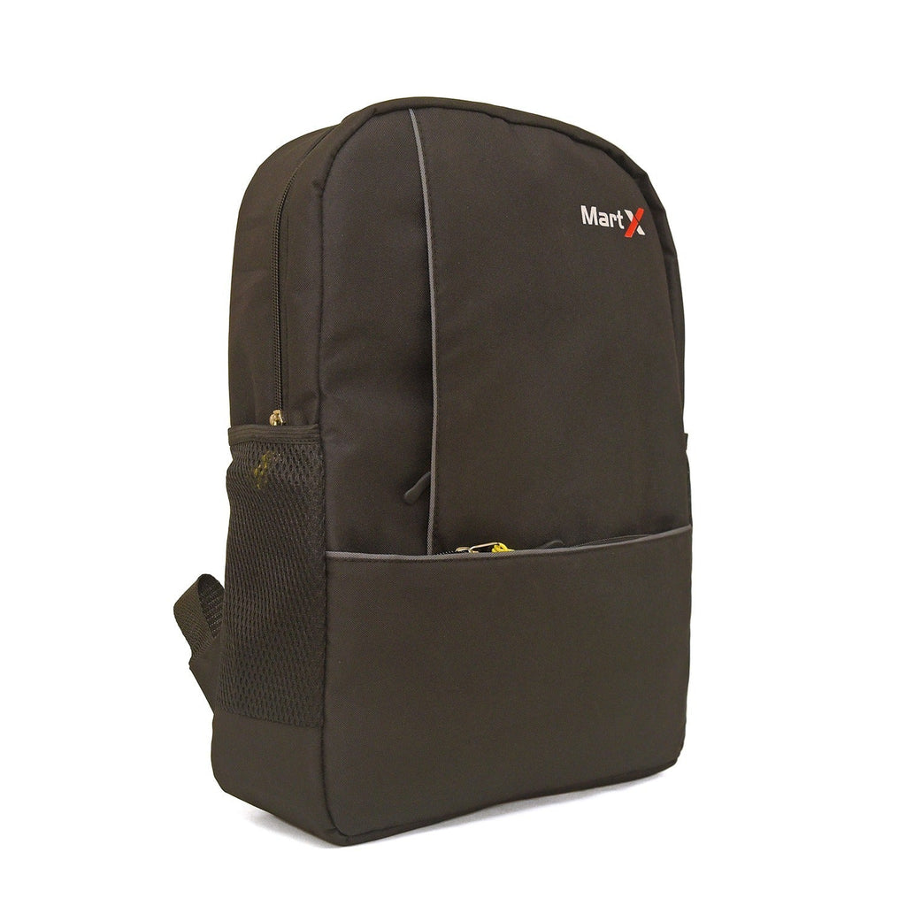 A black parachute fabric laptop bag with multiple compartments and a padded sleeve, featuring adjustable shoulder straps and the 'MartX' logo.
