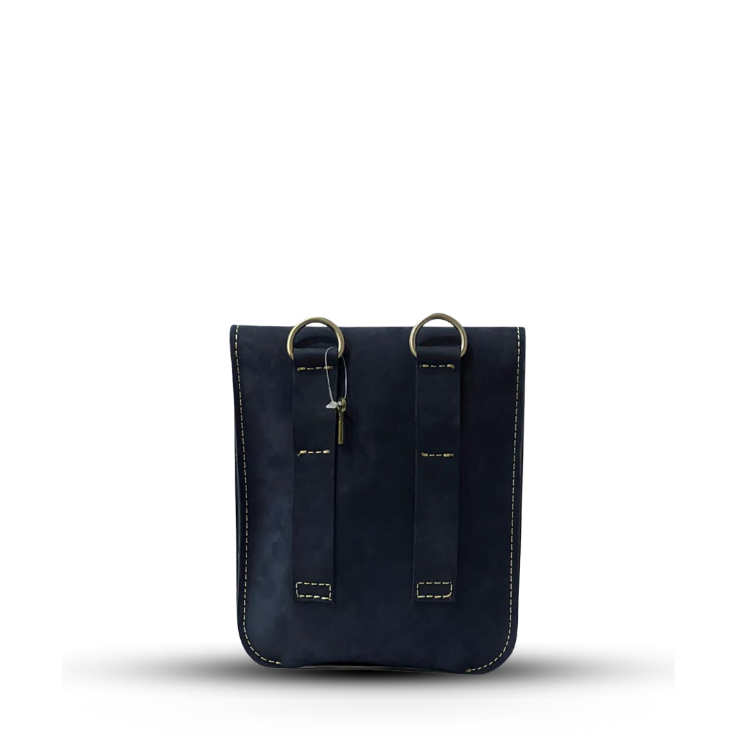 Leather Cross Body Bag Nubuck Black