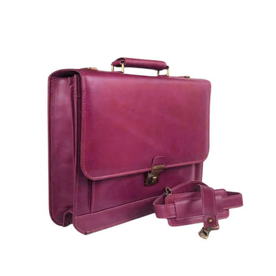 Leather Laptop Bag Maroon A5