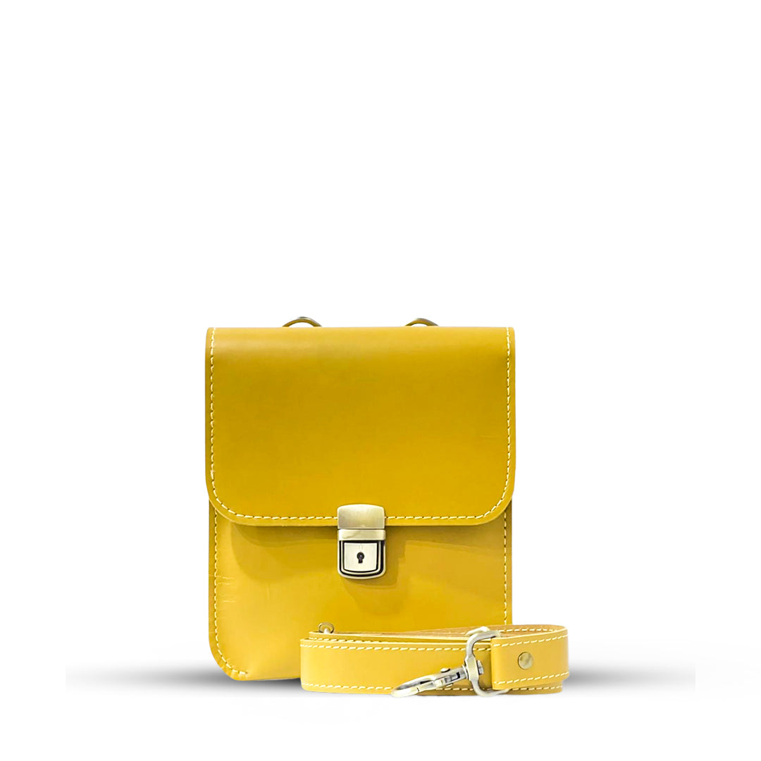 Pull Up Leather Cross Body Bag Camel