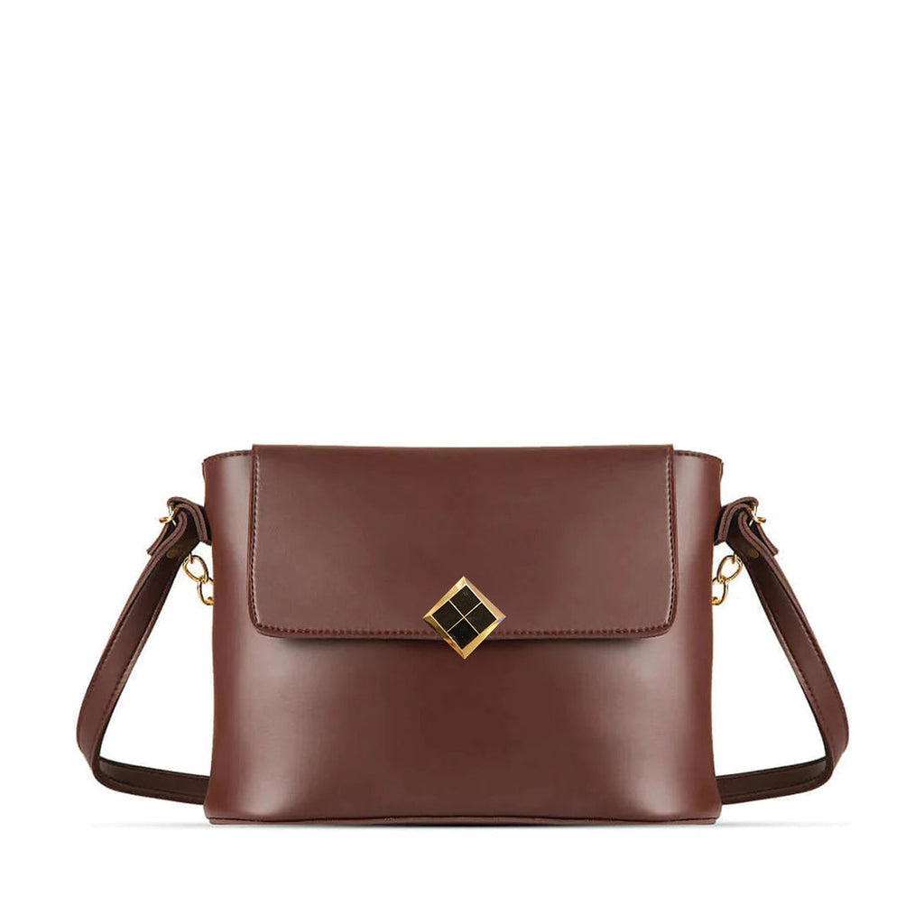 August Brown women's shoulder bag in brown by Bag X