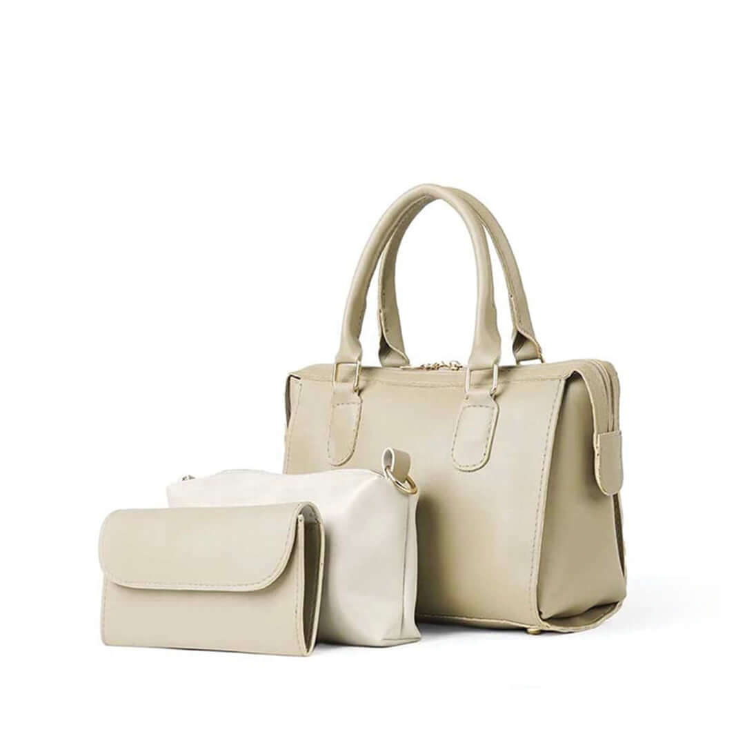 Roxy Beige women's shoulder bag in beige by Bag X