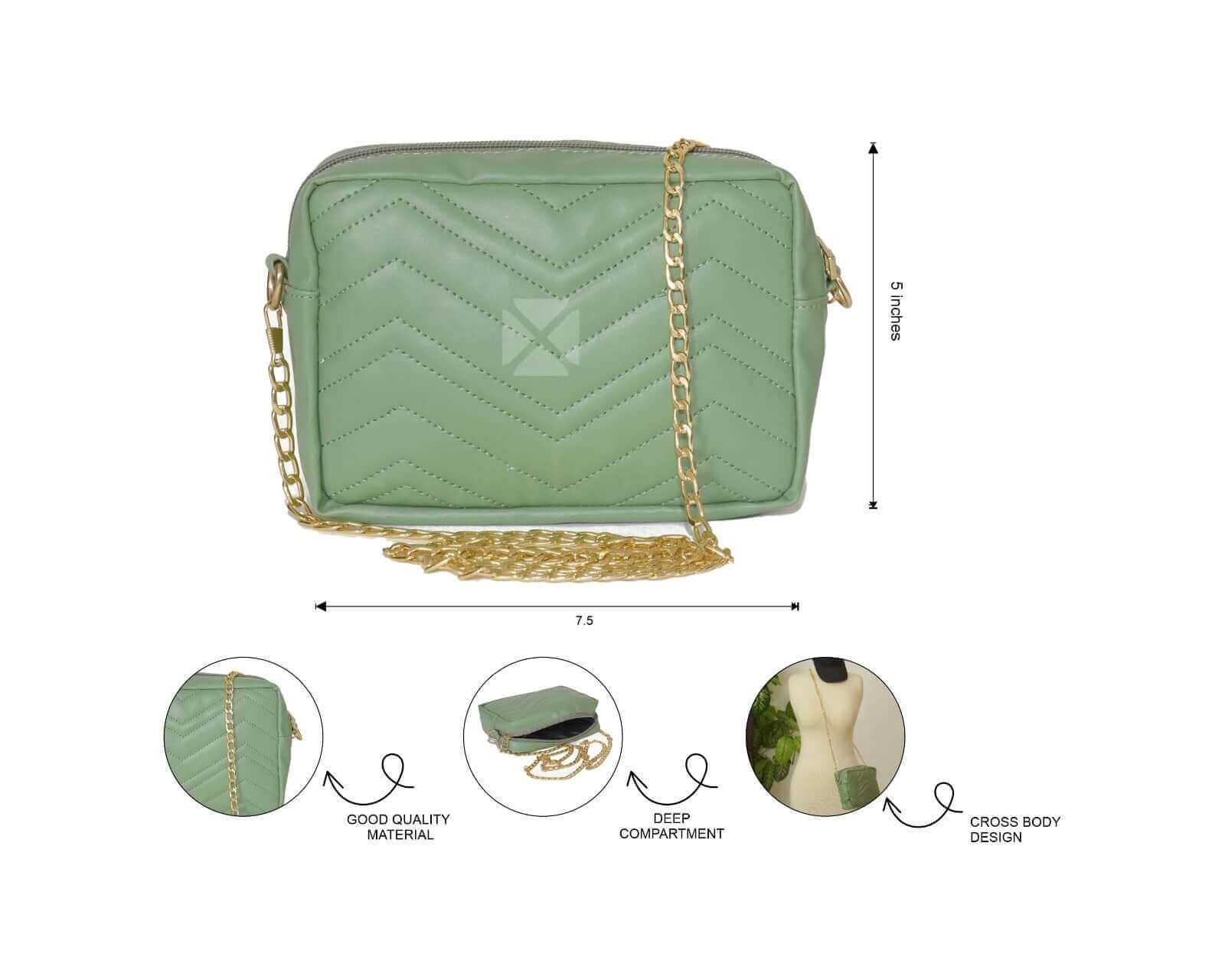 Aura Green - Leftover women's crossbody bag in green by Bag X