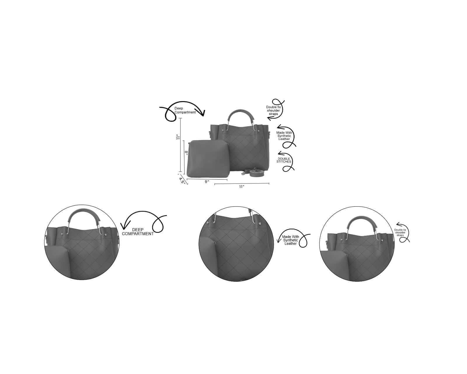 Berry Brown - Leftover women's handbag in brown by Bag X