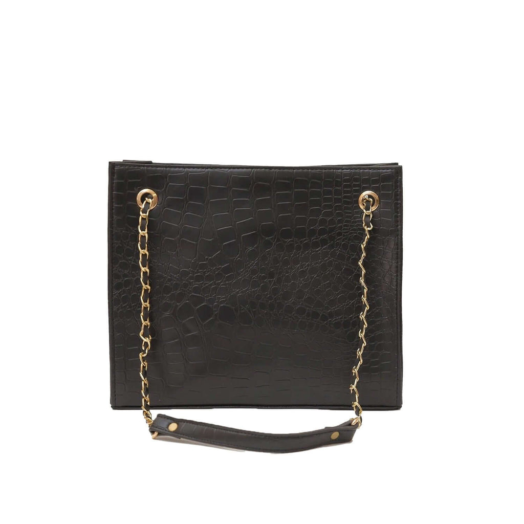 CROCODILE TOTE BLACK - Bag X