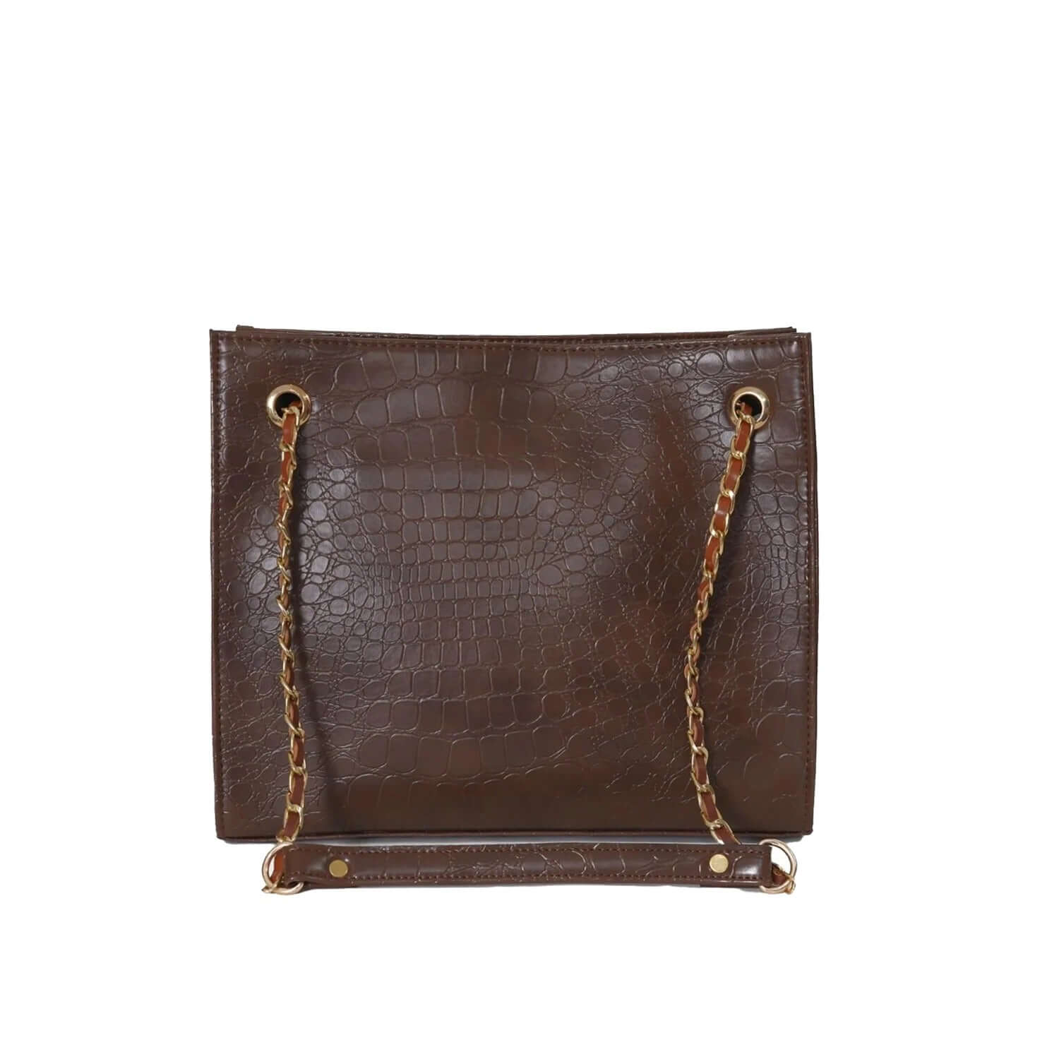 Crocodile Tote Choco women's tote bag in choco by Bag X