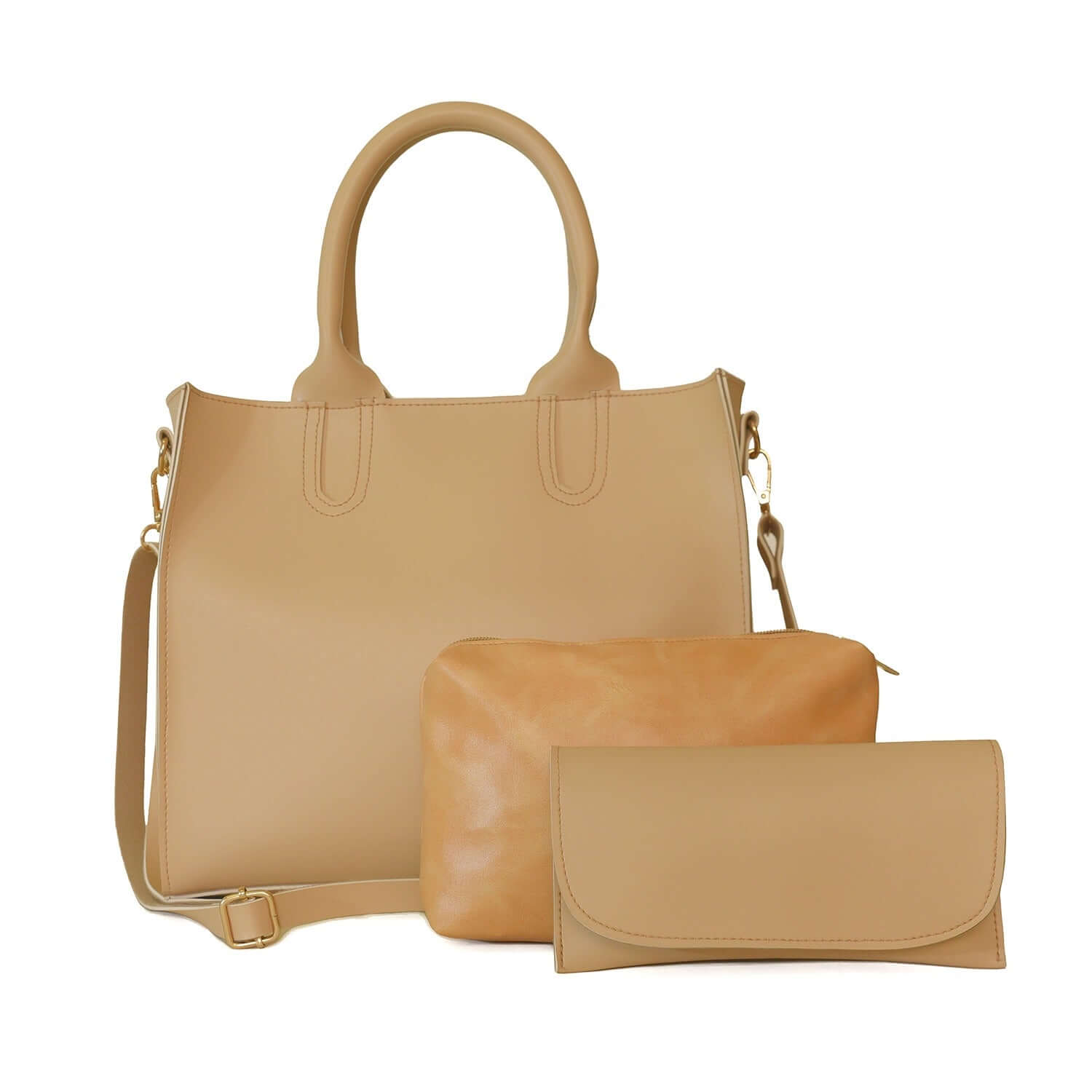 Vista 3 Pcs Beige women's handbag in beige by Bag X