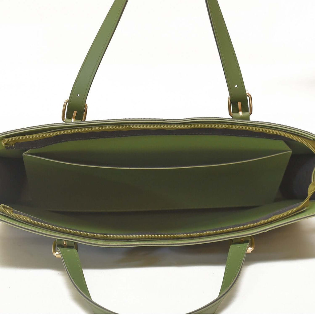 Olive Laptop Bag - Leftover women's laptop & office bag in olive by Bag X