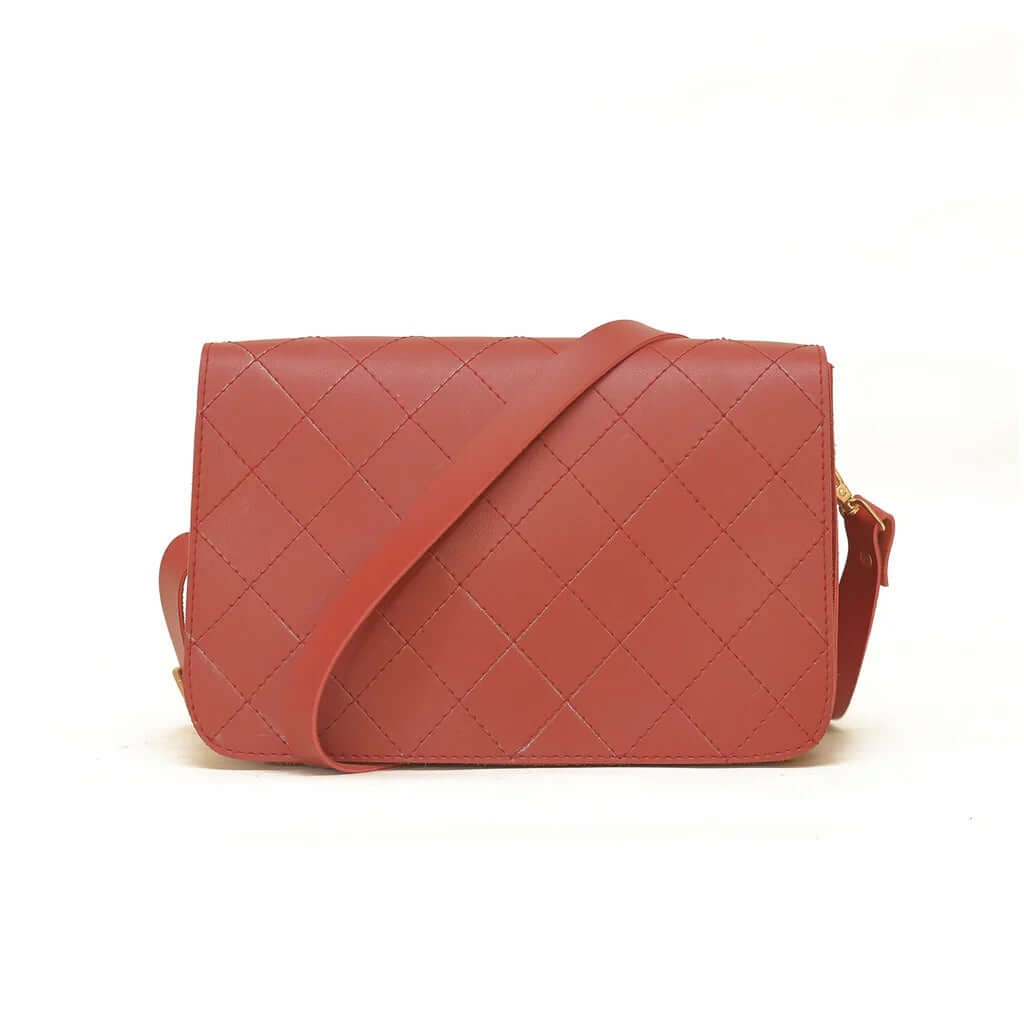 CROSS STITCH MAROON - Bag X