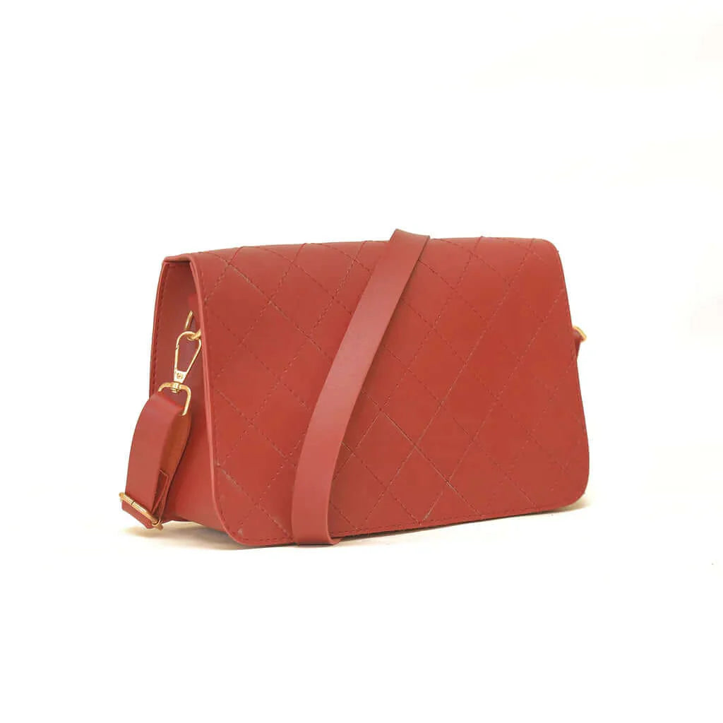 CROSS STITCH MAROON - Bag X