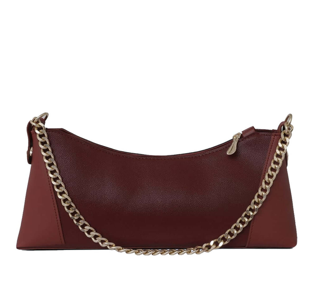 Crescent Maroon women's handbag in maroon by Bag X