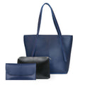Nova 3 Pcs Blue women's wallet & clutch in blue by Bag X