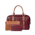 Twin Maroon women's shoulder bag in maroon by Bag X