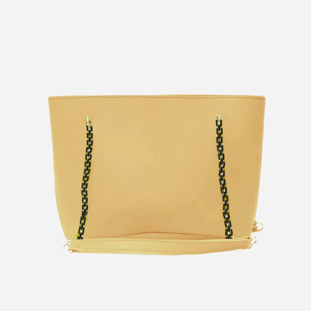 VEGAS BEIGE WITH BLACK CHAIN - Bag X