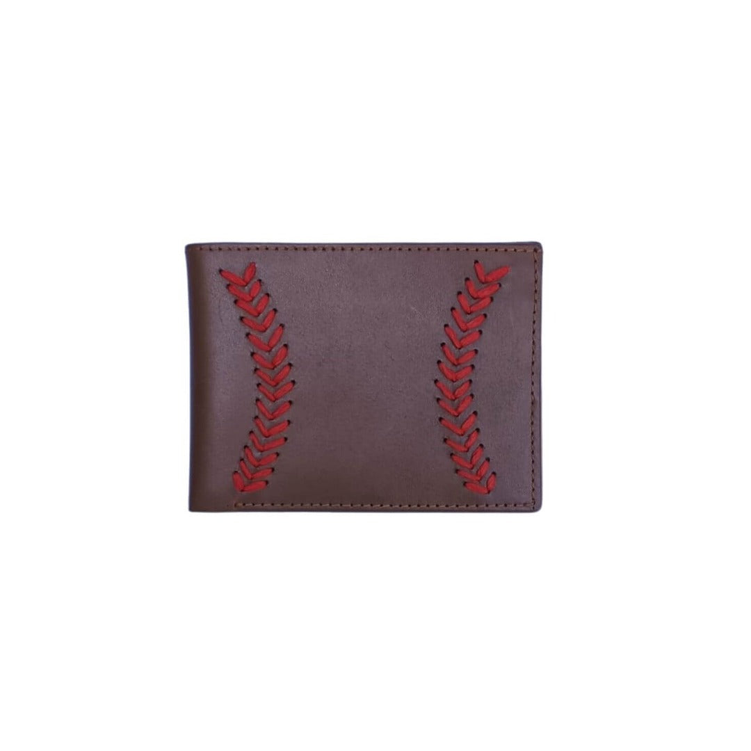 Leather Wallet Baseball Hand Embroidery women's wallet & clutch in classic by Bag X