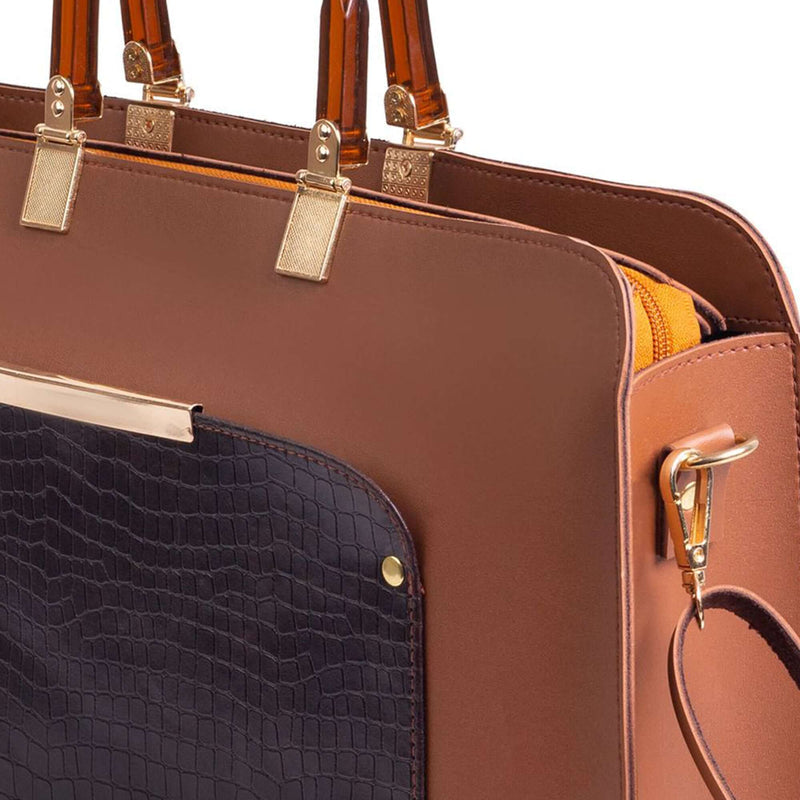 Allenora Brown women's laptop & office bag in brown by Bag X