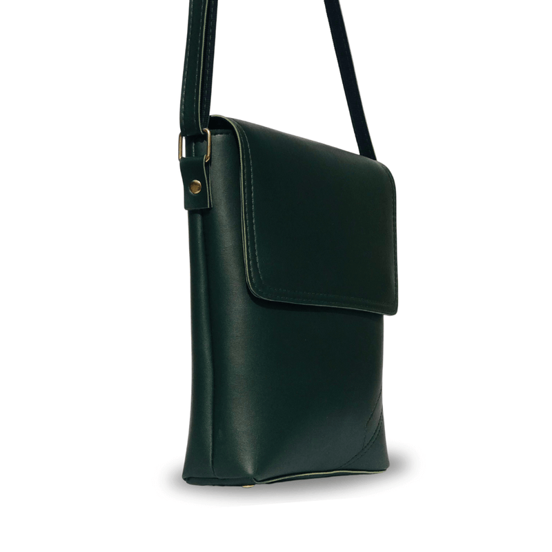 Alpha Green women's crossbody bag in green by Bag X