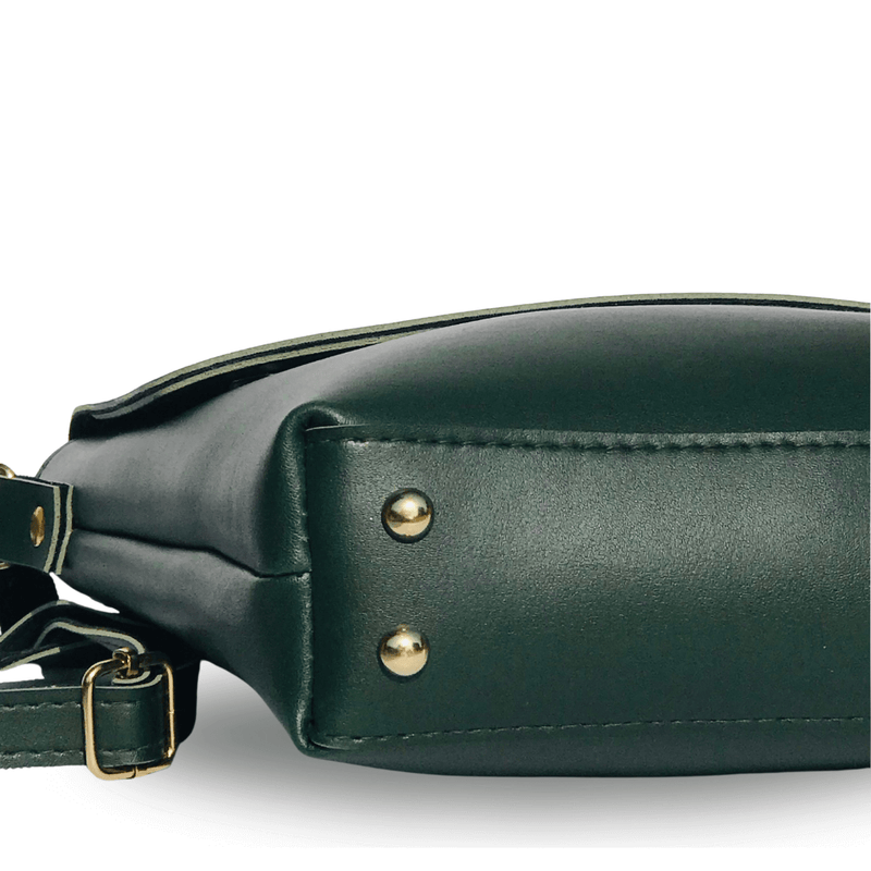 Alpha Green women's crossbody bag in green by Bag X