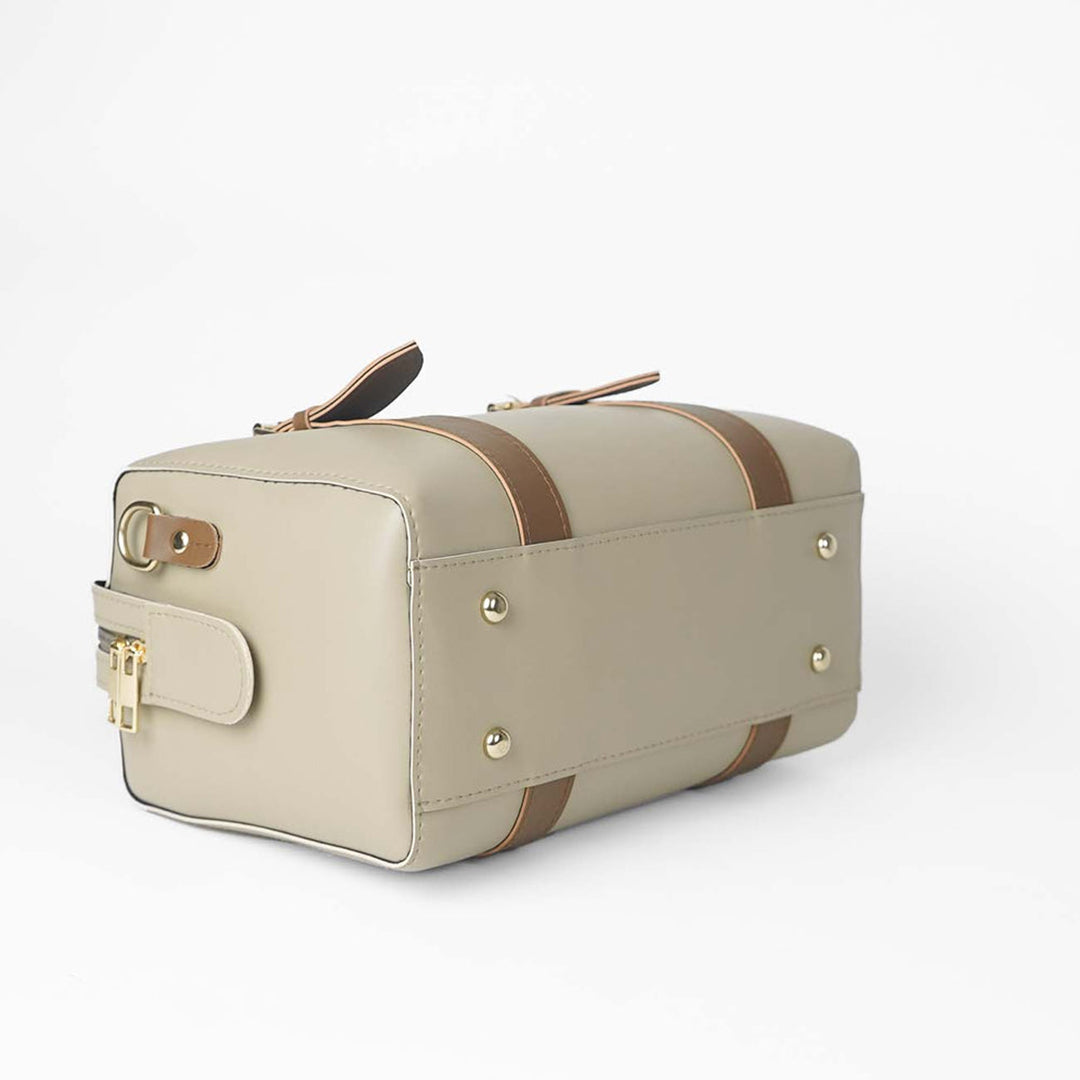 Twin Beige women's shoulder bag in beige by Bag X