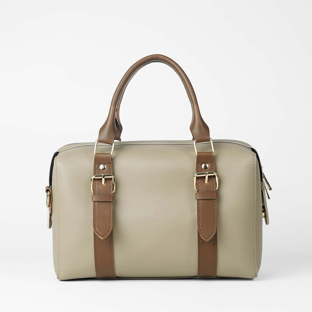 Twin Beige women's shoulder bag in beige by Bag X
