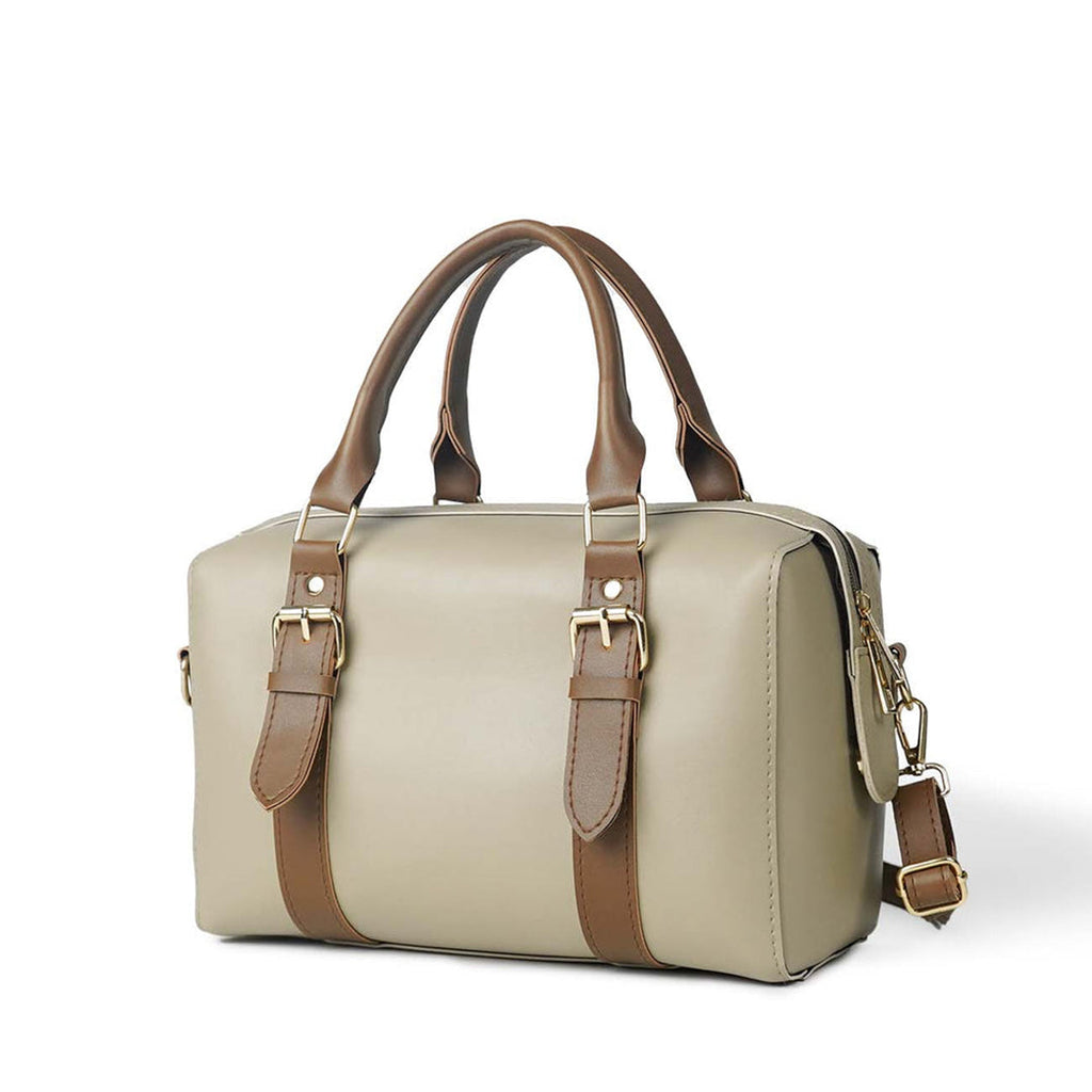 Twin Beige women's shoulder bag in beige by Bag X