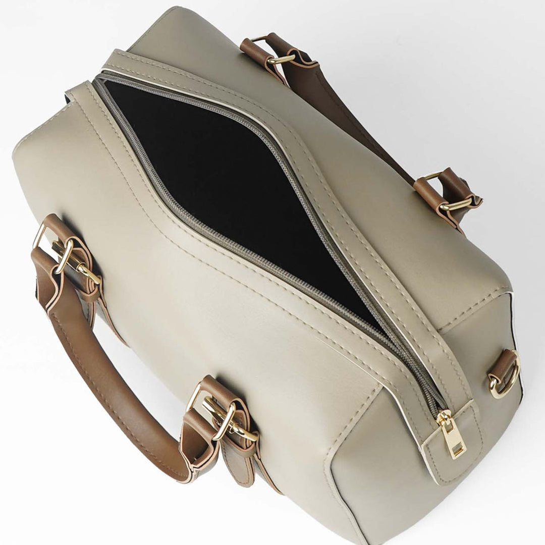 Twin Beige women's shoulder bag in beige by Bag X