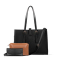 Blossom 3 Pcs Black women's tote bag in black by Bag X