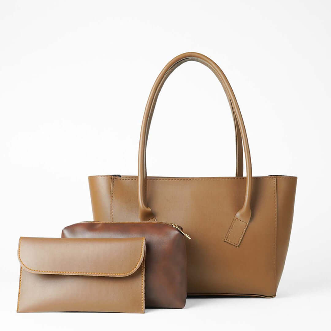 Luna Brown women's shoulder bag in brown by Bag X