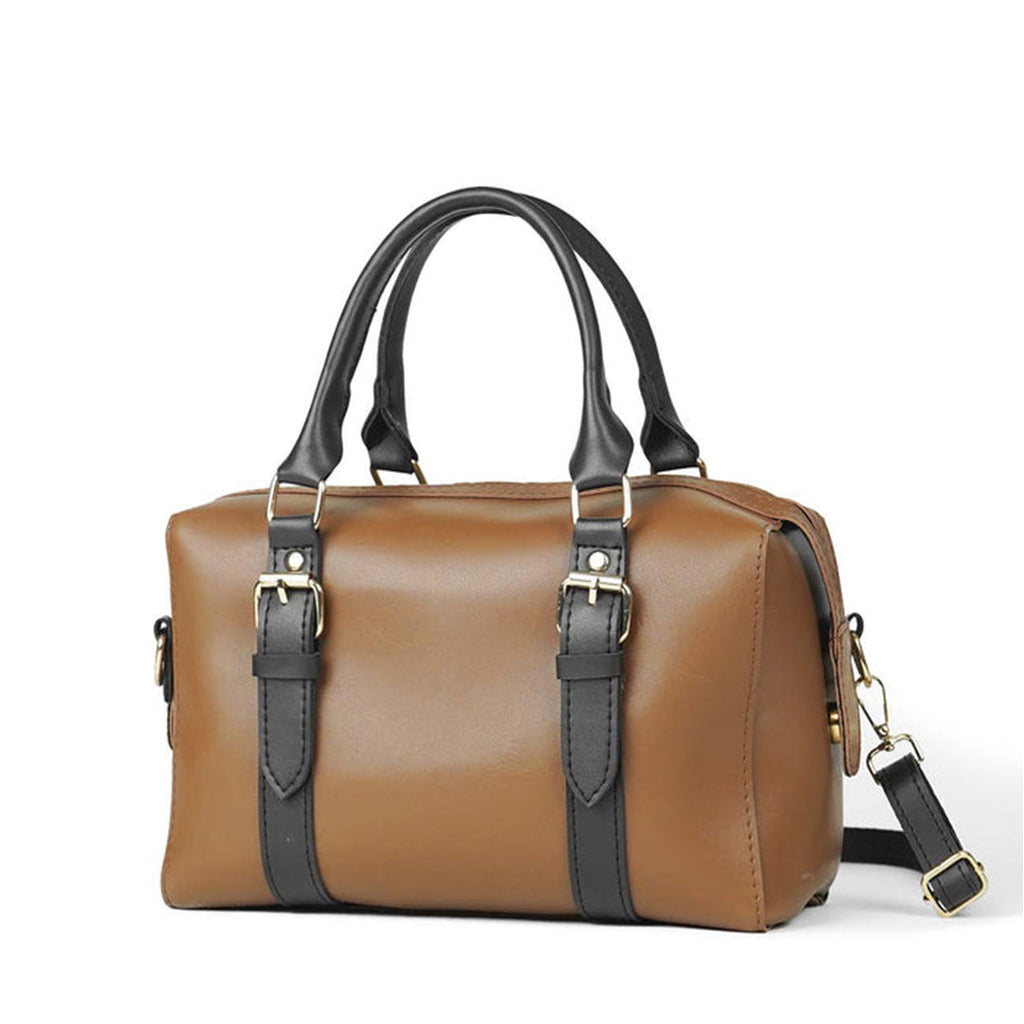 Twin Brown women's shoulder bag in brown by Bag X