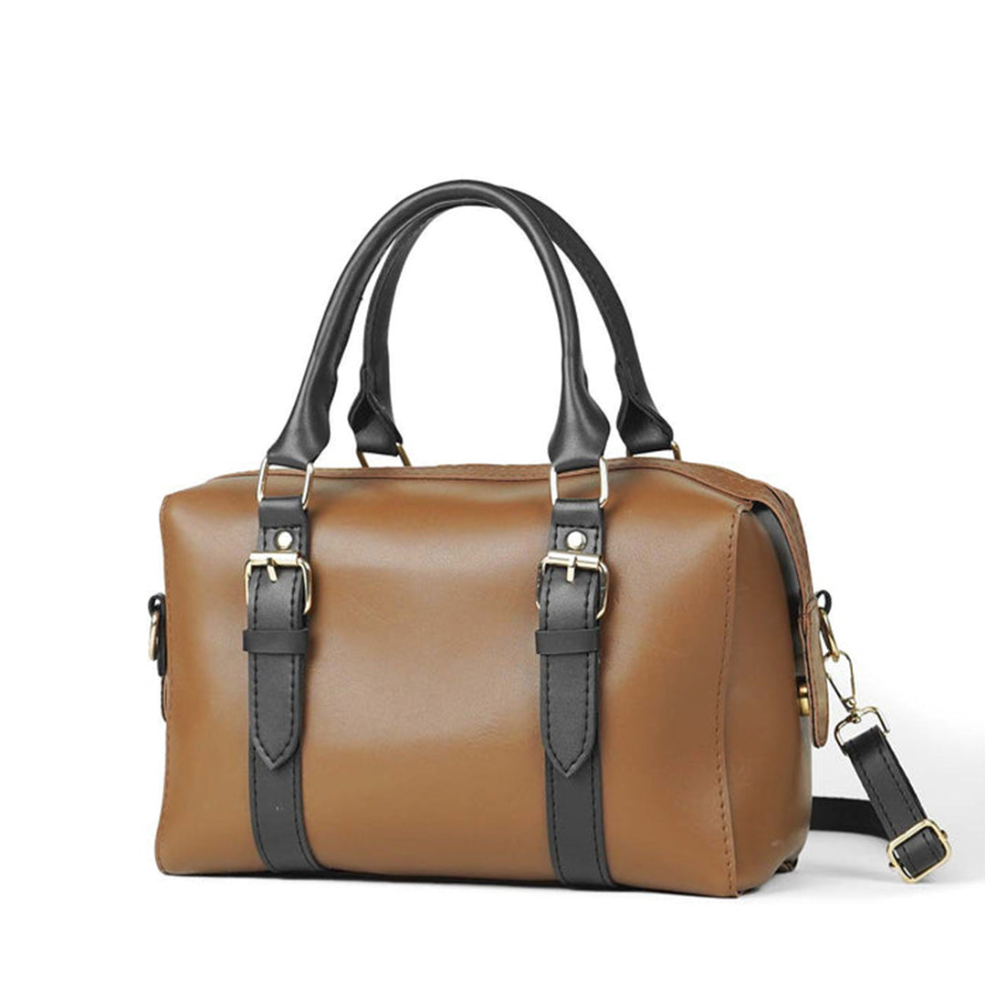 Twin Brown women's shoulder bag in brown by Bag X