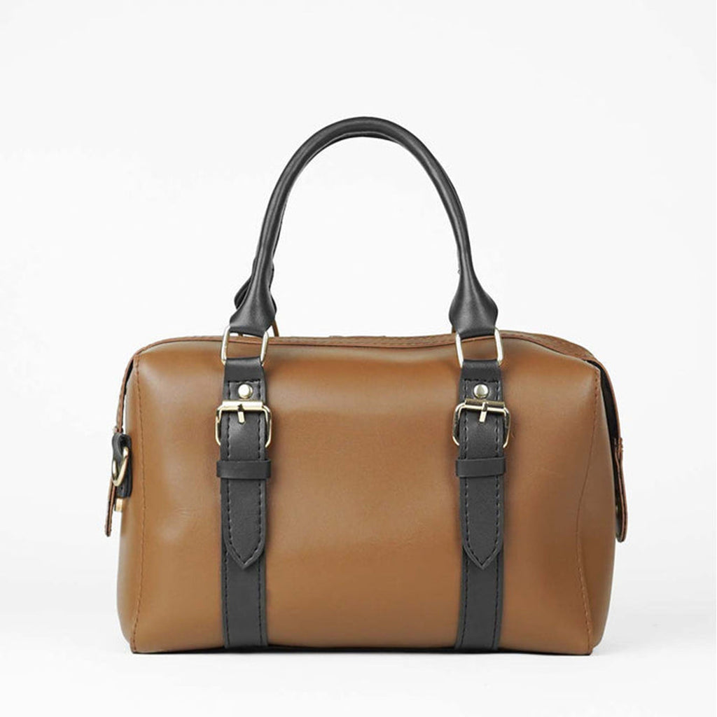 Twin Brown women's shoulder bag in brown by Bag X