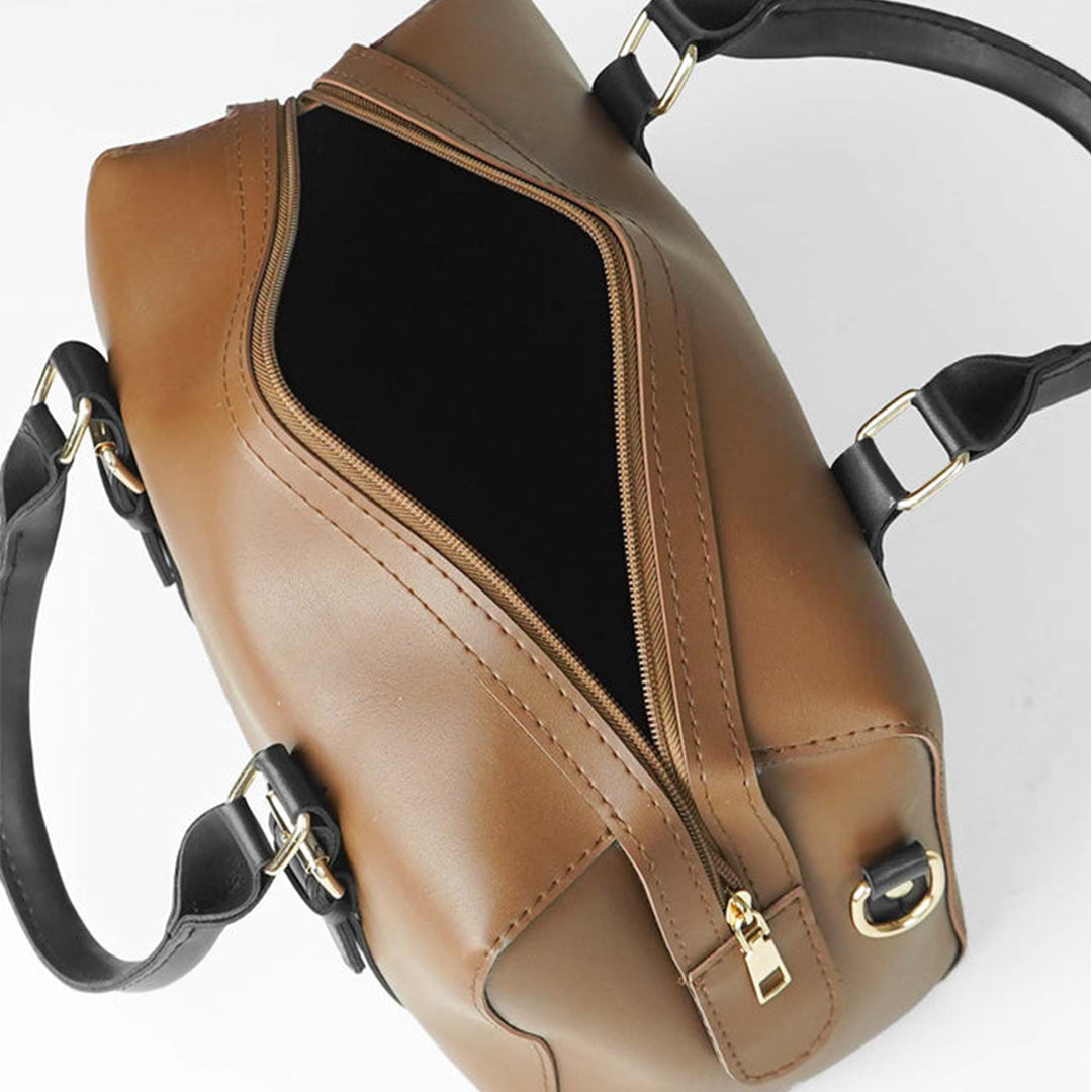 Twin Brown women's shoulder bag in brown by Bag X