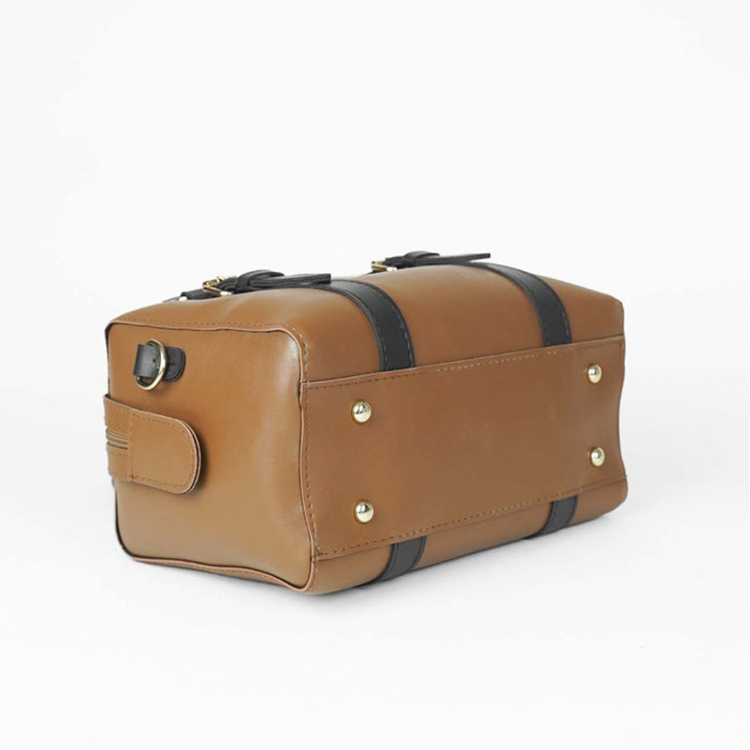 Twin Brown women's shoulder bag in brown by Bag X