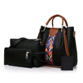 Capri 4 Pcs Black women's crossbody bag in black by Bag X