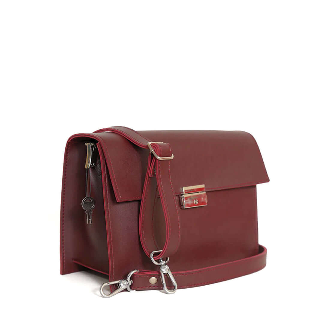 Charlie Maroon women's crossbody bag in maroon by Bag X