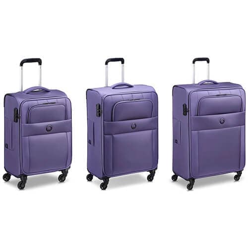 Delsey Paris Cuzco 4W Lavender Soft Suitcase - set of 3 - Bag X