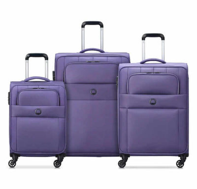 Delsey Paris Cuzco 4W Lavender Soft Suitcase- set of 3