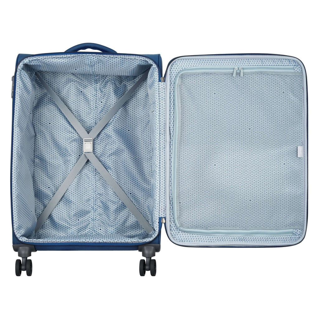 Delsey Caracas 4W Trolly Blue Expandable - Set of 3 - Bag X