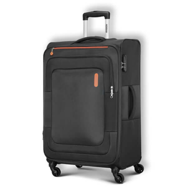 American Tourister Duncan Set of 3, Soft Luggage Trolley Bags With TSA Lock, 55+68+81cm, Black - Bag X