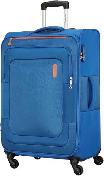 American Tourister Duncan Set of 3, Soft Luggage Trolley Bags With TSA Lock, 55+68+81cm, Blue - Bag X