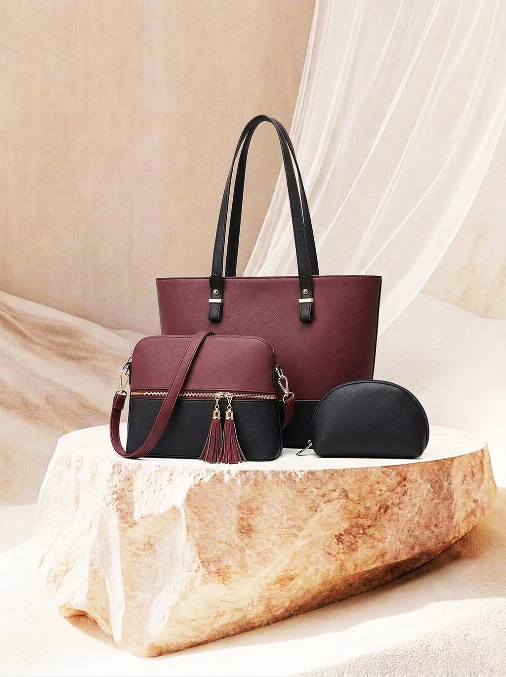 GRACE MAROON / BLACK